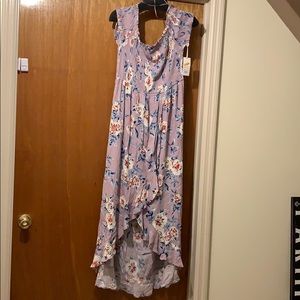Candies purple floral maxi romper